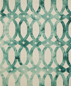 IVORY GREEN DIP DYED LOOPS HAND TUFTED CARPET