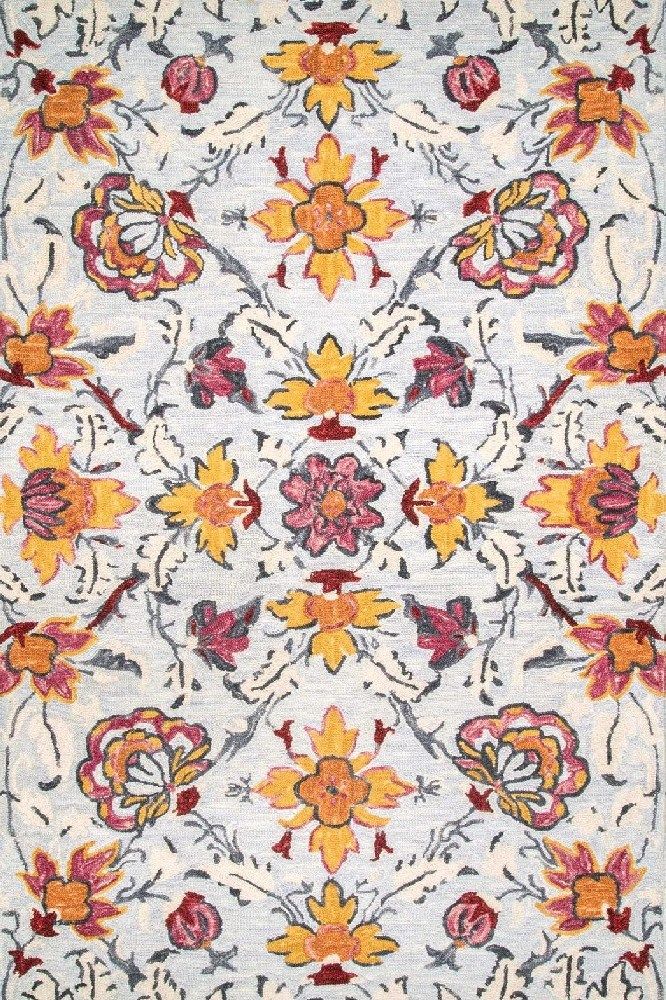 IVORY MULTICOLOR SUZANI HAND TUFTED CARPET