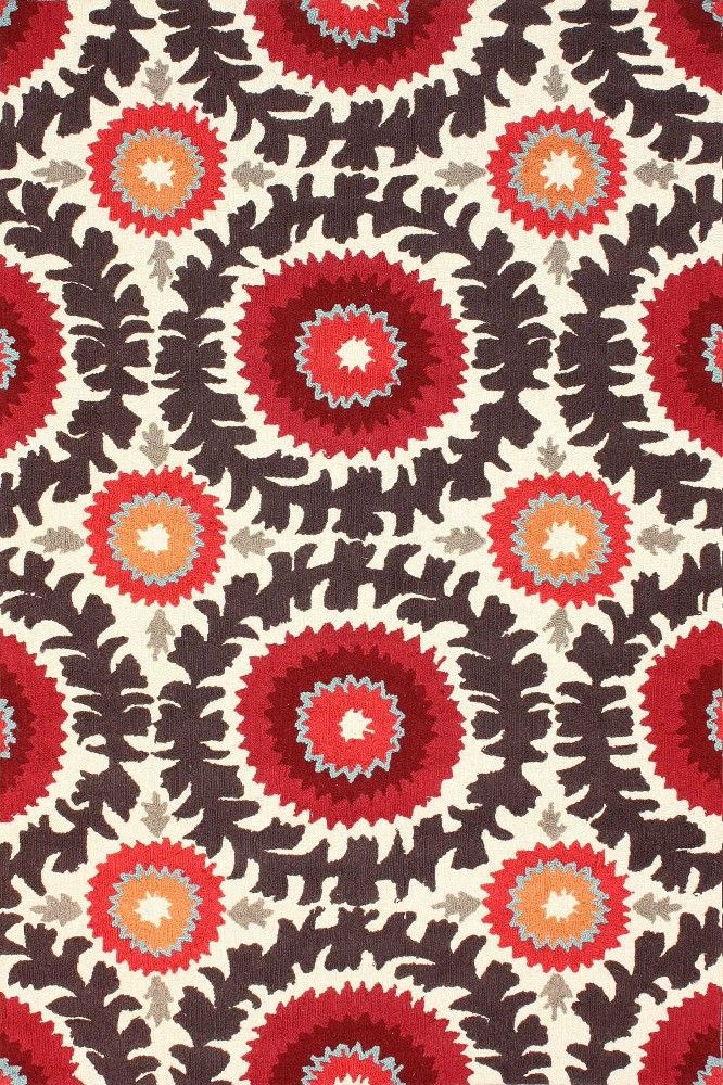 BROWN MULTICOLOR SUZANI HAND TUFTED CARPET