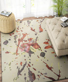 BEIGE ABSTRACT HAND TUFTED CARPET - Imperial Knots