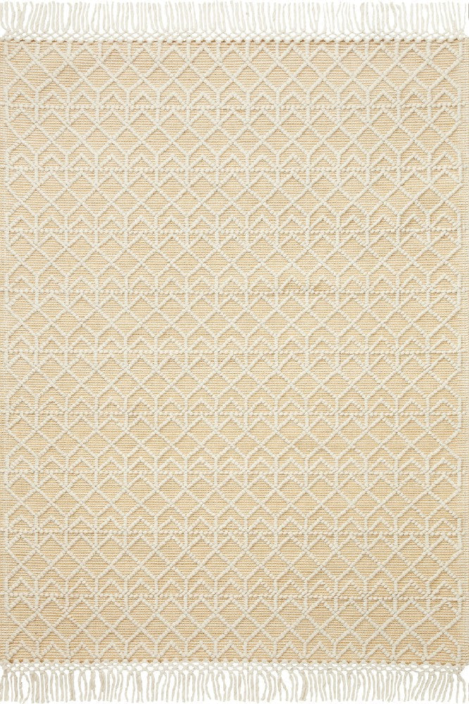 IVORY AND BEIGE KILIM HAND WOVEN DHURRIE