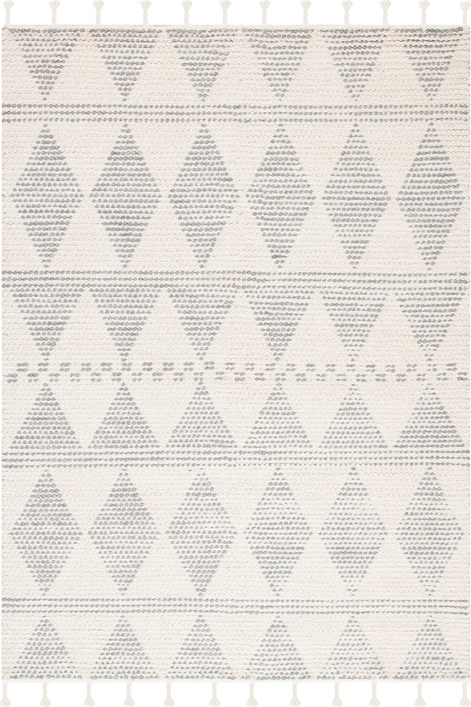 IVORY AND GREY KILIM HAND WOVEN DHURRIE