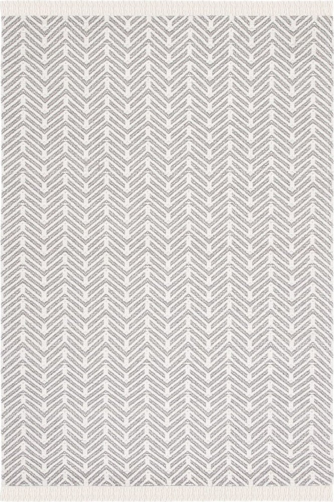 IVORY AND GREY KILIM HAND WOVEN DHURRIE