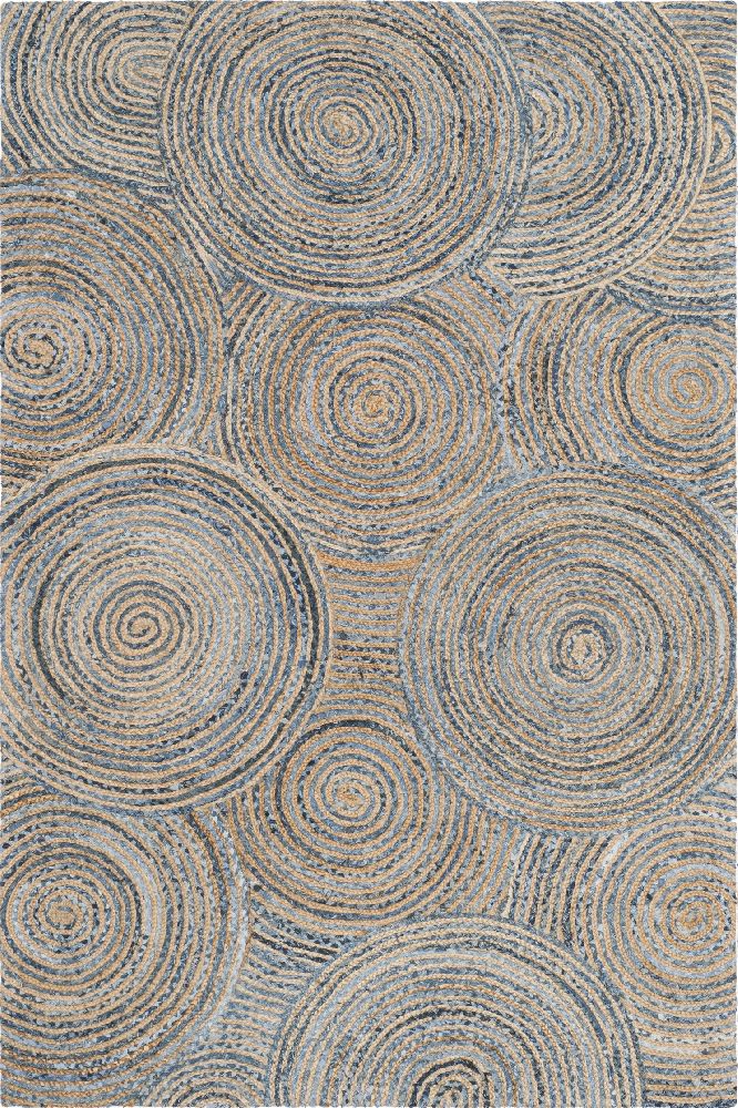 GREY CHINDI AND JUTE HAND WOVEN DHURRIE