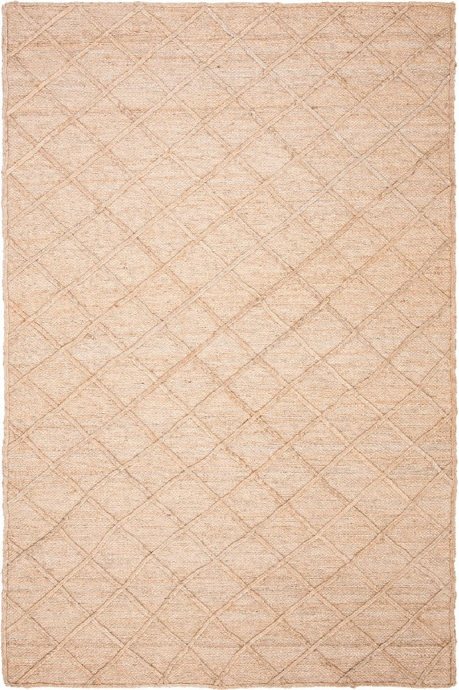 NATURAL GEOMETRIC JUTE HAND WOVEN DHURRIE