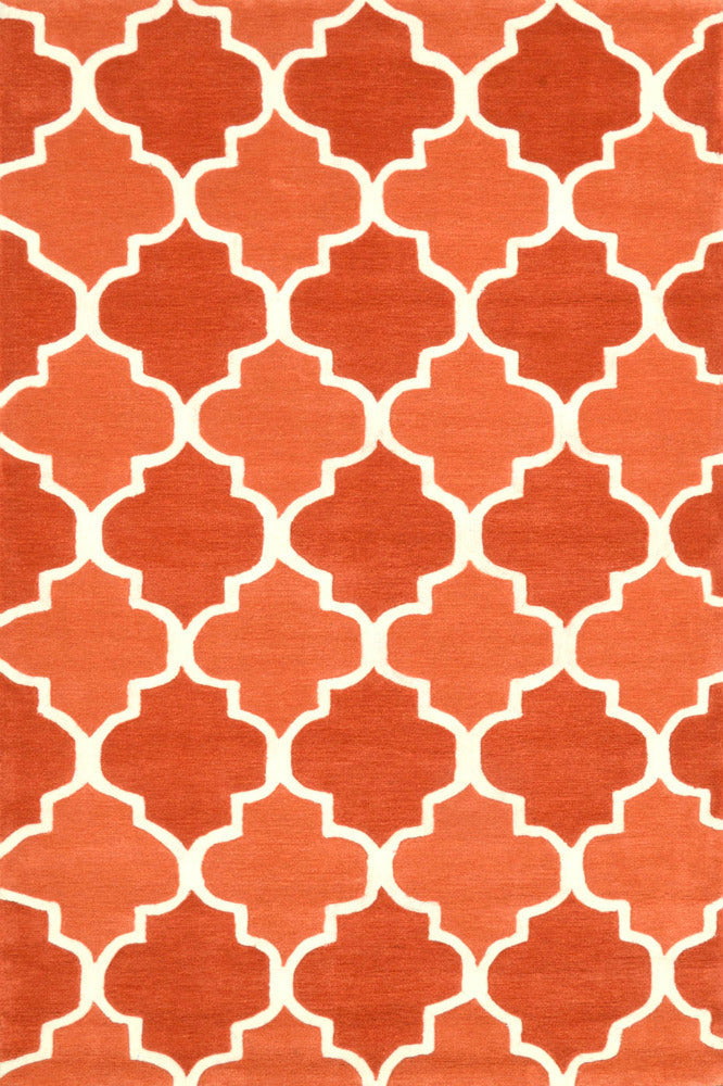 ORANGE MOROCCAN HAND TUFTED CARPET