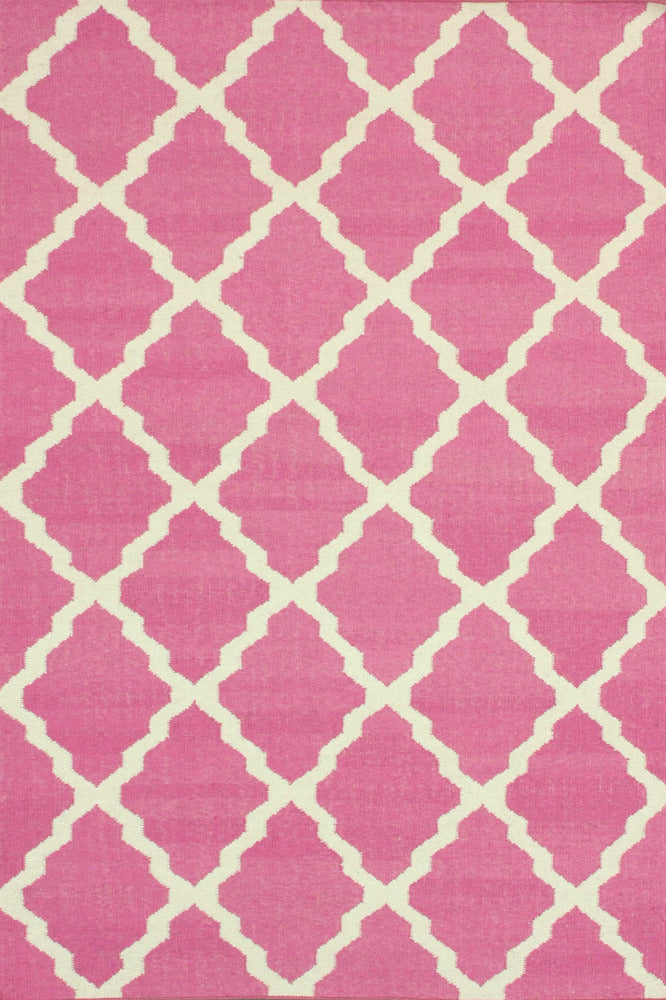 PINK TRELLIS HAND TUFTED CARPET