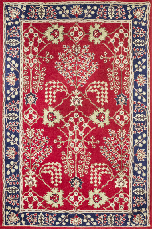 RED PERSIAN HAND TUFTED CARPET by Imperial Knots - Image 1