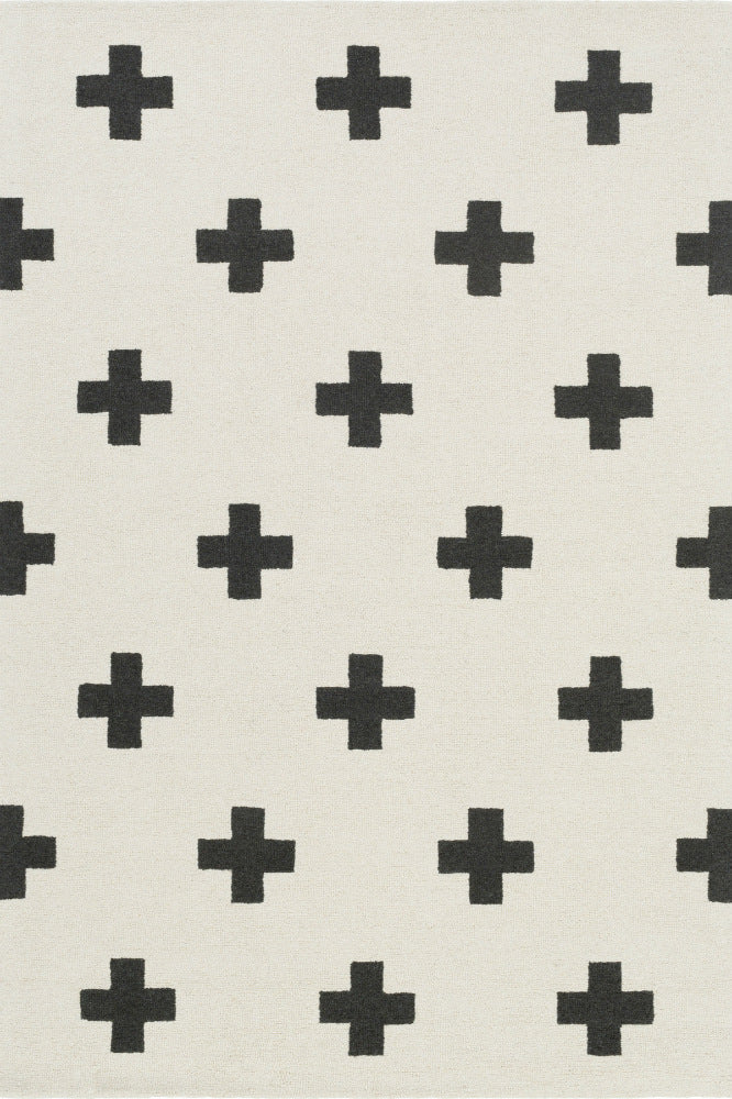 WHITE CROSS HAND TUFTED CARPET