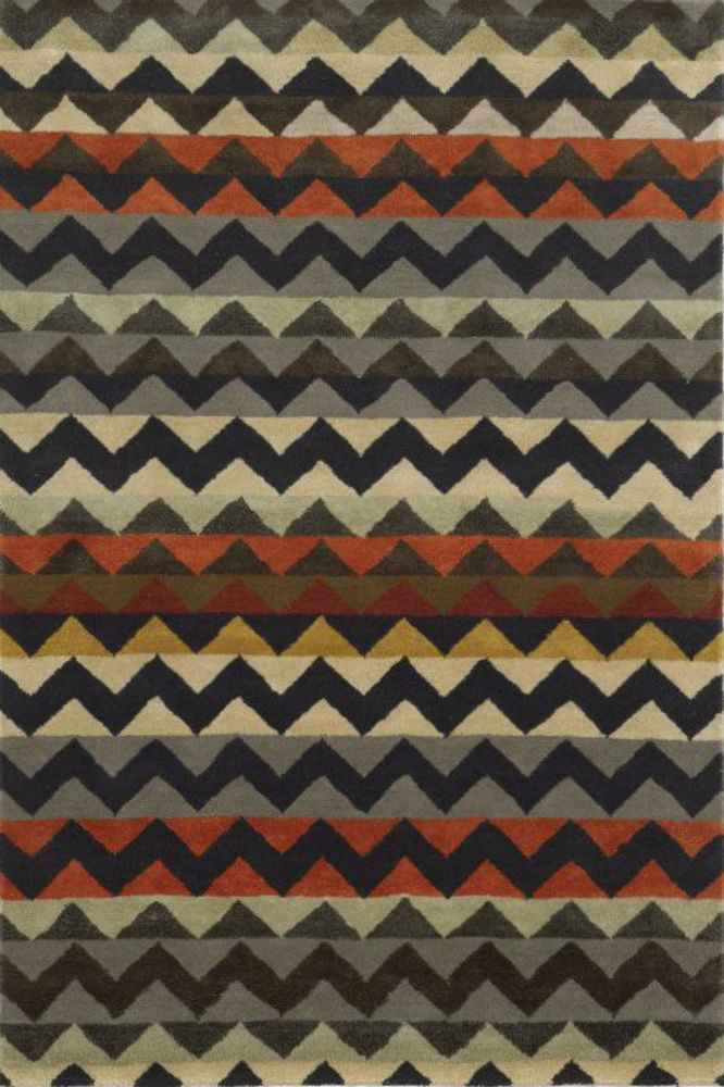 MULTICOLOR CHEVRON MODERN HAND TUFTED CARPET