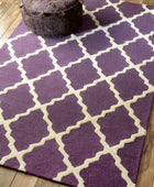 PURPLE AND WHITE MOROCCAN HAND TUFTED CARPET