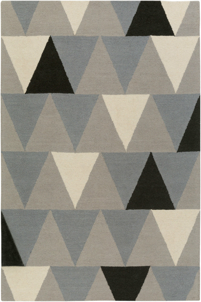 GREY GEOMETRIC HAND TUFTED CARPET