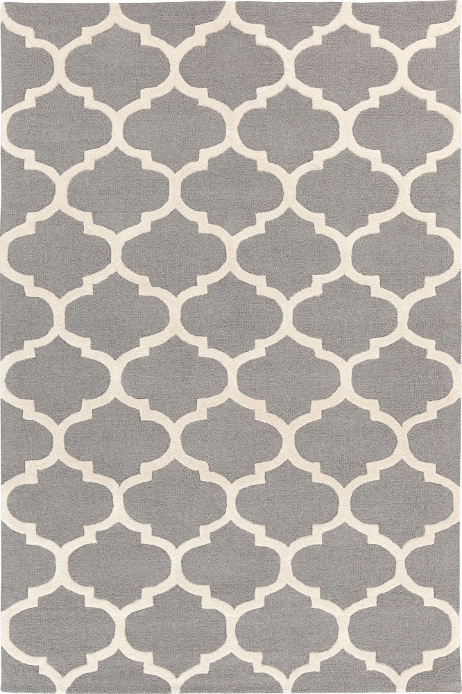 GREY AND WHITE MOROCCAN HAND TUFTED CARPET