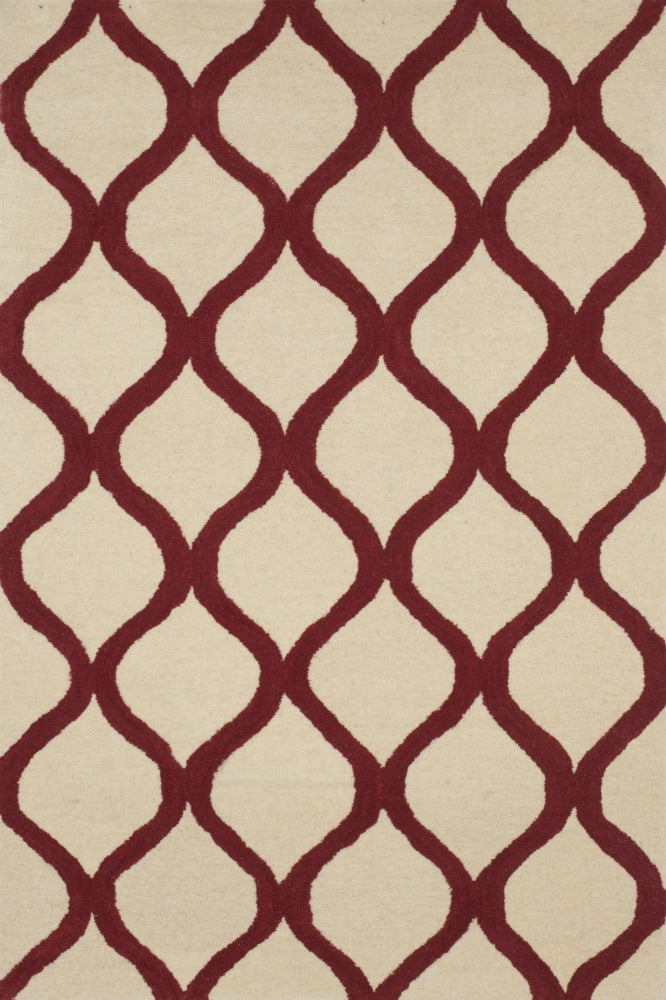 IVORY TRELLIS HAND TUFTED CARPET