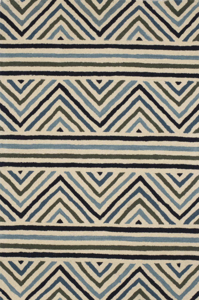 MULTICOLOR ZIG ZAG HAND TUFTED CARPET