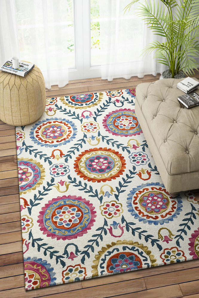 MULTICOLOR SUZANI HAND TUFTED CARPET