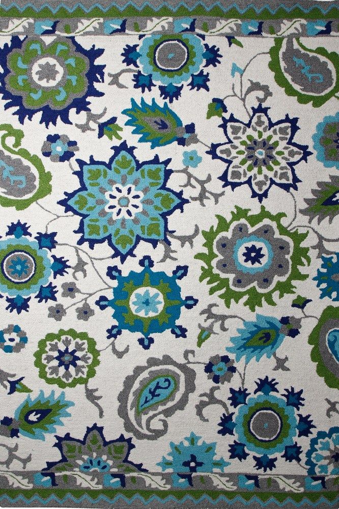 GREEN SUZANI HAND TUFTED CARPET