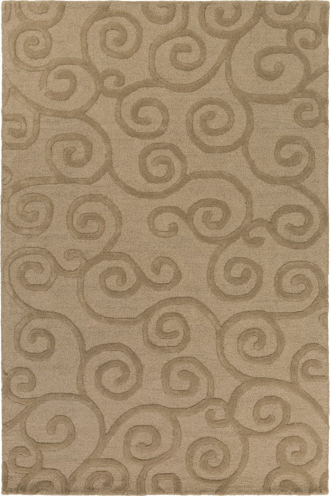 BEIGE EMBOSSED HAND TUFTED CARPET