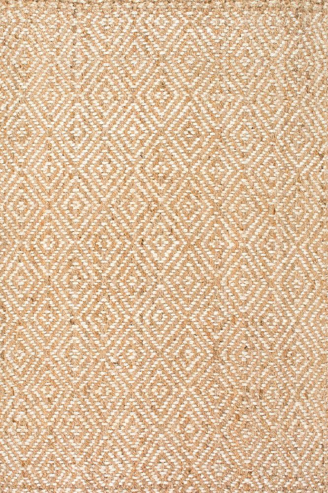 NATURAL GEOMETRIC JUTE HAND WOVEN DHURRIE