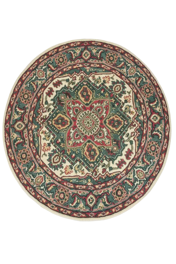 GREY AND PINK BESPOKE ROUND HAND TUFTED RUG