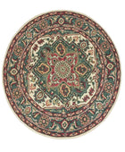 GREY AND PINK BESPOKE ROUND HAND TUFTED RUG