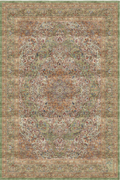 GREEN  TRADITIONAL MACHINE MADE CARPET