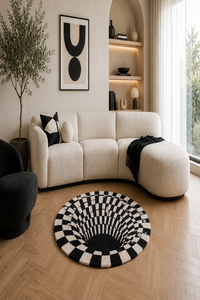Black & White Vortex Rug