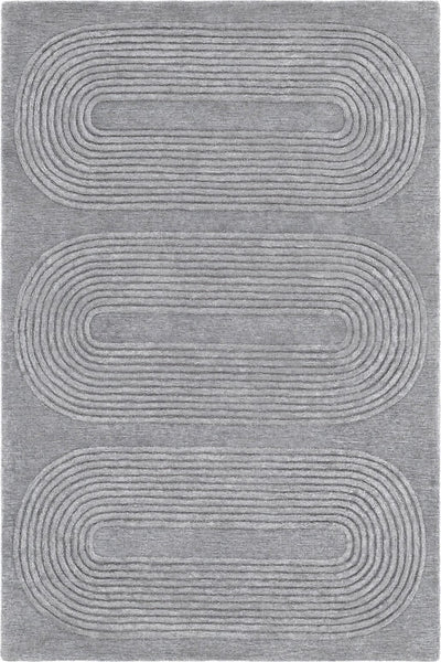 GREY ARCHES EMBOSSED HAND TUFTED RUG
