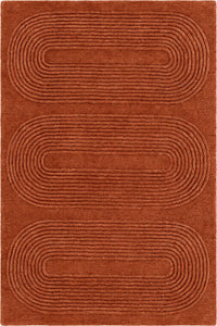 RUST ARCHES EMBOSSED HAND TUFTED RUG