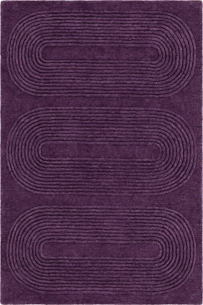 PURPLE ARCHES EMBOSSED HAND TUFTED RUG