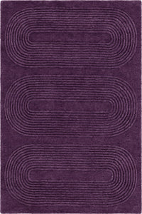 PURPLE ARCHES EMBOSSED HAND TUFTED RUG