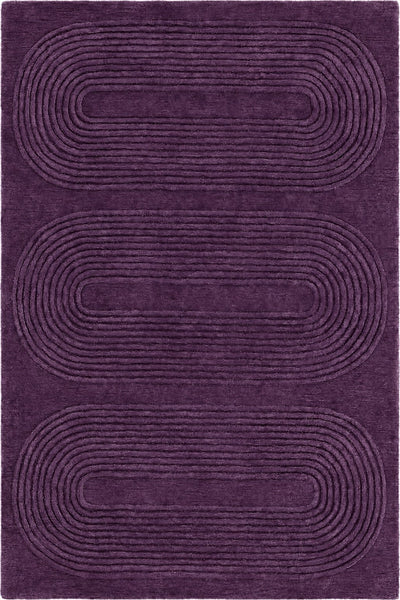PURPLE ARCHES EMBOSSED HAND TUFTED RUG