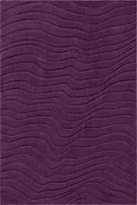 PURPLE WAVES EMBOSSED HAND TUFTED RUG