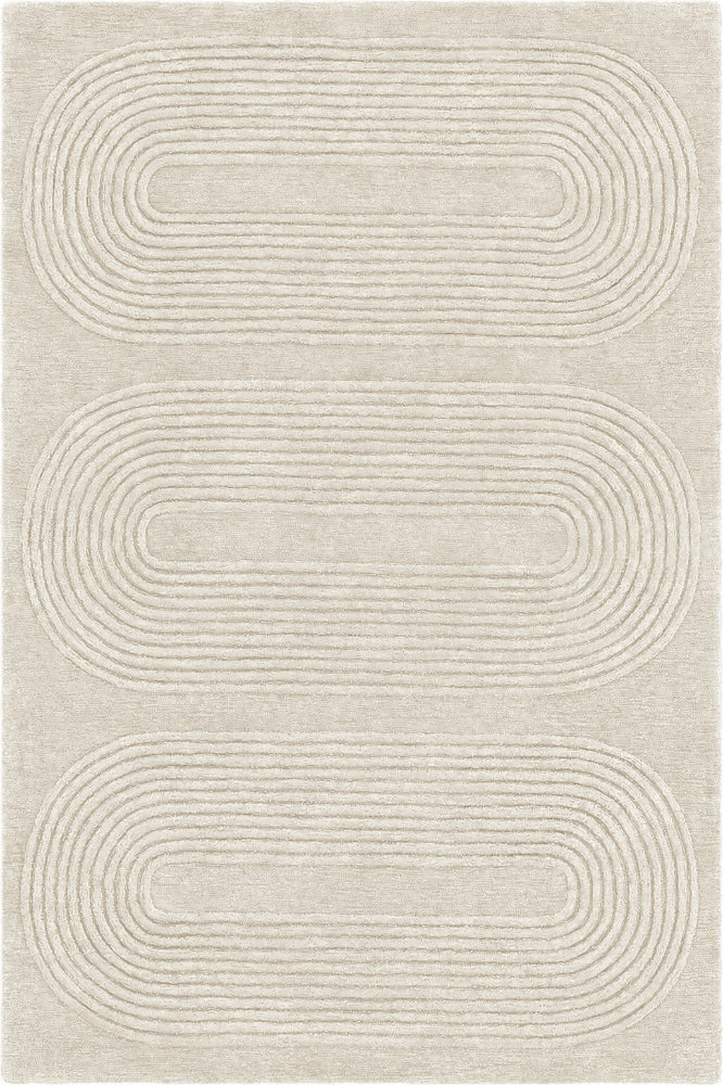 IVORY ARCHES EMBOSSED HAND TUFTED RUG