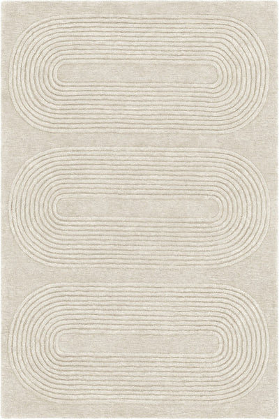 IVORY ARCHES EMBOSSED HAND TUFTED RUG