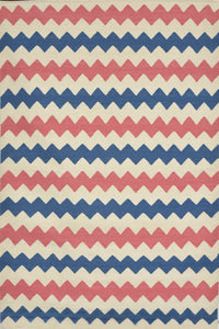 MULTICOLOR CHEVRON HAND WOVEN DHURRIE by Imperial Knots - Image 1