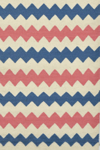 MULTICOLOR CHEVRON HAND WOVEN DHURRIE by Imperial Knots - Image 3
