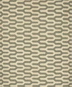 GREY GEOMETRIC HAND WOVEN DHURRIE by Imperial Knots - Image 1