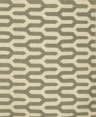 GREY GEOMETRIC HAND WOVEN DHURRIE by Imperial Knots - Image 3