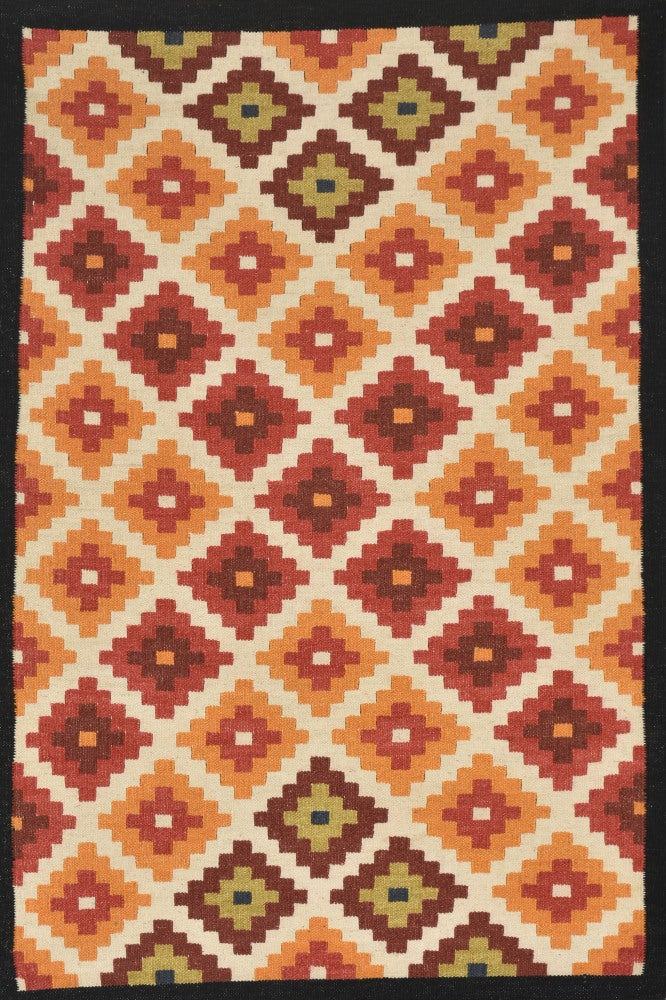MULTICOLOR PIXEL KILIM HAND WOVEN DHURRIE