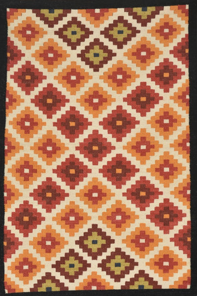 MULTICOLOR PIXEL KILIM HAND WOVEN DHURRIE