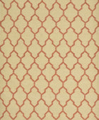 RUST AND BEIGE MOROCCAN HAND WOVEN DHURRIE by Imperial Knots - Image 1