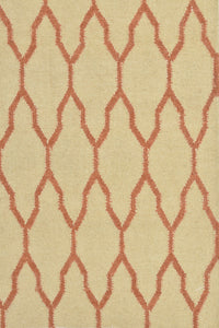 RUST AND BEIGE MOROCCAN HAND WOVEN DHURRIE by Imperial Knots - Image 3
