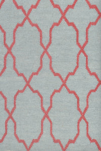 GREY AND RED MOROCCAN HAND WOVEN DHURRIE by Imperial Knots - Image 3