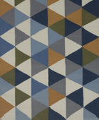 MULTICOLOR TRIANGLES HAND WOVEN DHURRIE by Imperial Knots - Image 1