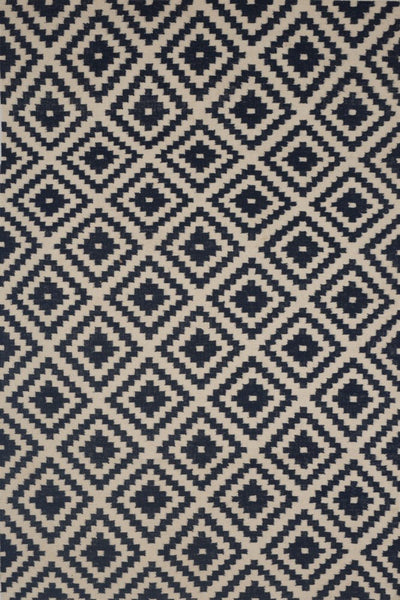 BLACK AND IVORY PIXEL HAND WOVEN KILIM DHURRIE