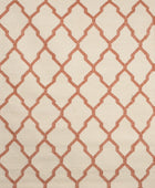 IVORY RUST TRELLIS HAND WOVEN KILIM DHURRIE by Imperial Knots - Image 1