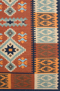 MULTICOLOR HAND WOVEN KILIM DHURRIE by Imperial Knots - Image 3