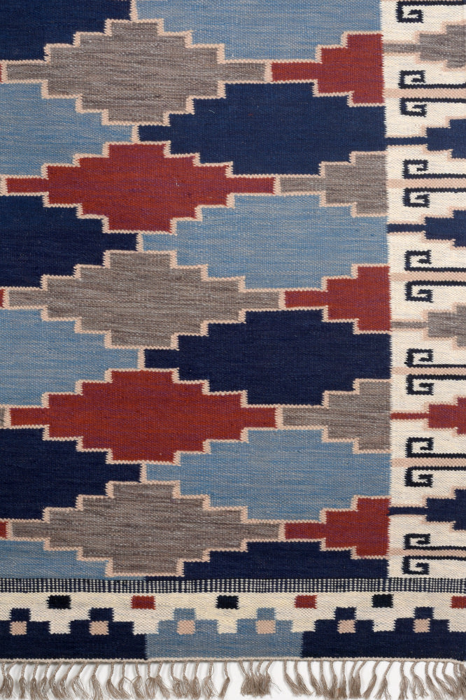 MULTICOLOR AZTEC HAND WOVEN KILIM DHURRIE by Imperial Knots - Image 3