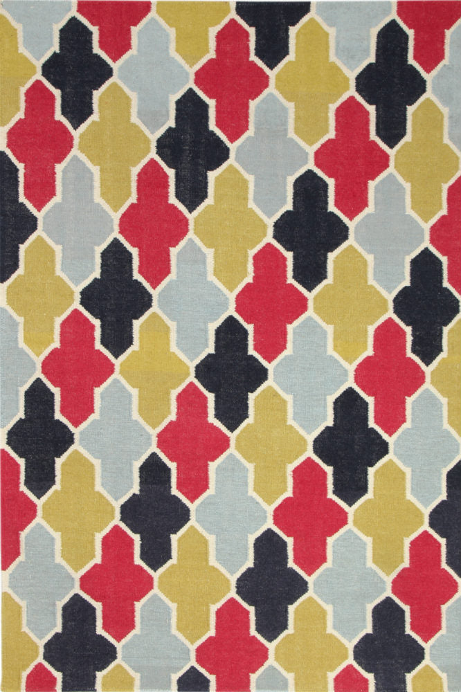 MULTICOLOR MOROCCAN HAND WOVEN DHURRIE